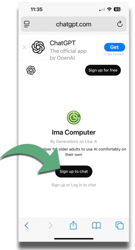 Friendly illustration of AI helping a senior